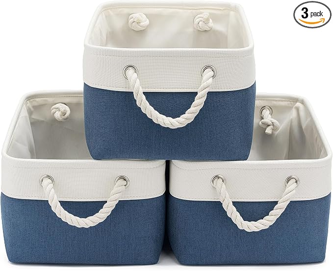13.8x9.8x6.7 Inch Fabric Small Storage Bins by VQRTEXAStorageBasket