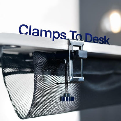 VIVO No Drill Clamp-on 24 inch Mesh Net Under Desk Cable Management Wire - Image 3