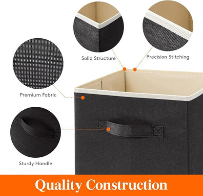 Lifewit Storage Cubes, 13 Inch Organizer Bins, 36L Black, 12 Packs | Foldable - Image 3