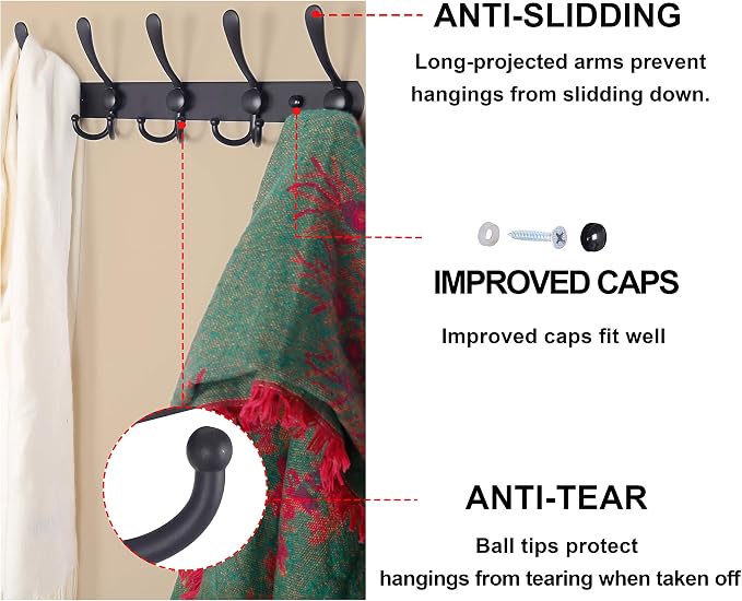 Dseap Coat Rack Wall Mounted - Image 2