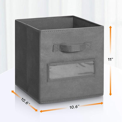 11 Inch Storage Cube, Storage bin Foldable Fabric Cube Storage Bins - Image 3