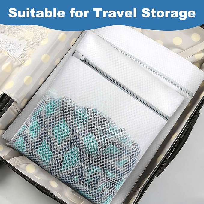 Laundry Bags Mesh Wash Bags for Delicates, Upgraded Honeycomb & Fine Mesh - Image 6