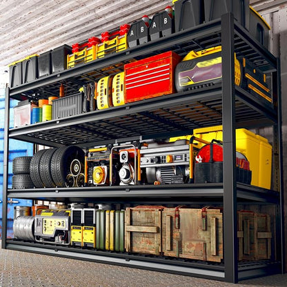 REIBII 60" W Garage Shelving, 4 Tier Storage Shelves Heavy Duty, 2500LBS by REIBII