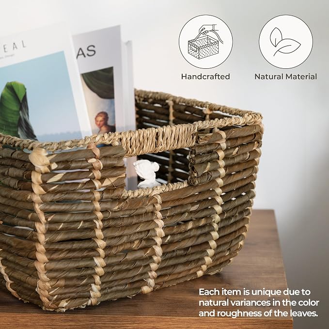 StorageWorks Wicker Baskets for Decor, Decorative Storage Basket - Image 3