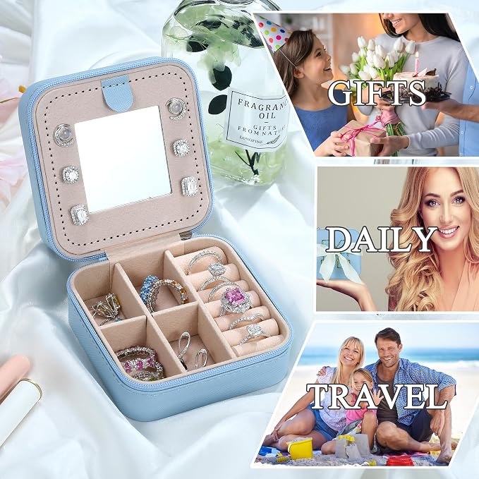 Parima Small Jewelry Box for Girls, Travel Initial Jewelry Boxs for Girls | - Image 6