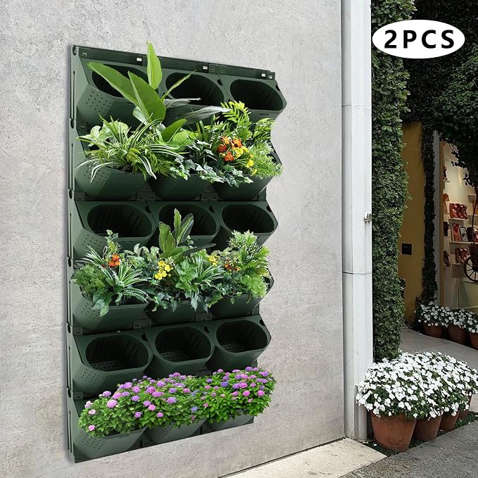 36-Pot Vertical Wall Planter, Modular Stackable Garden - Image 7