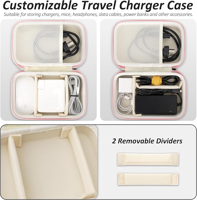 Charger Case for Macbook, Portable Tech Electronic Organizer Bag, Small Travel - Image 4