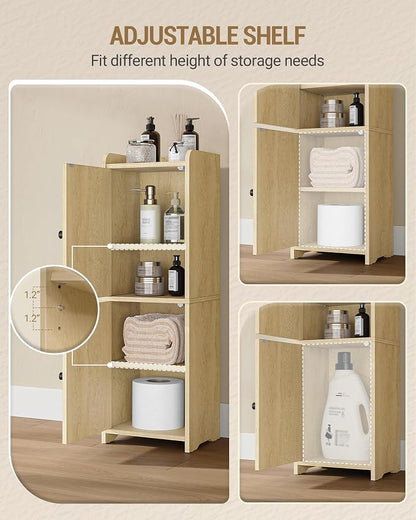 Hzuaneri Bathroom Storage Cabinet, Small Corner Floor Cabinet - Image 7