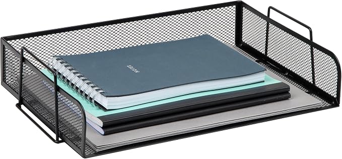 Mind Reader Stackable Paper Tray, Desktop Organizer, File Storage, Metal Mesh - Image 5