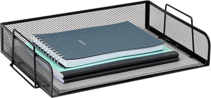 Mind Reader Stackable Paper Tray, Desktop Organizer, File Storage, Metal Mesh - Image 5