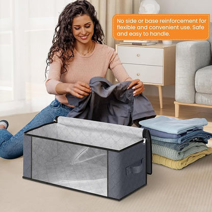 Fab totes 35L Closet Organizers and Storage, Foldable Under Bed Storage - Image 5