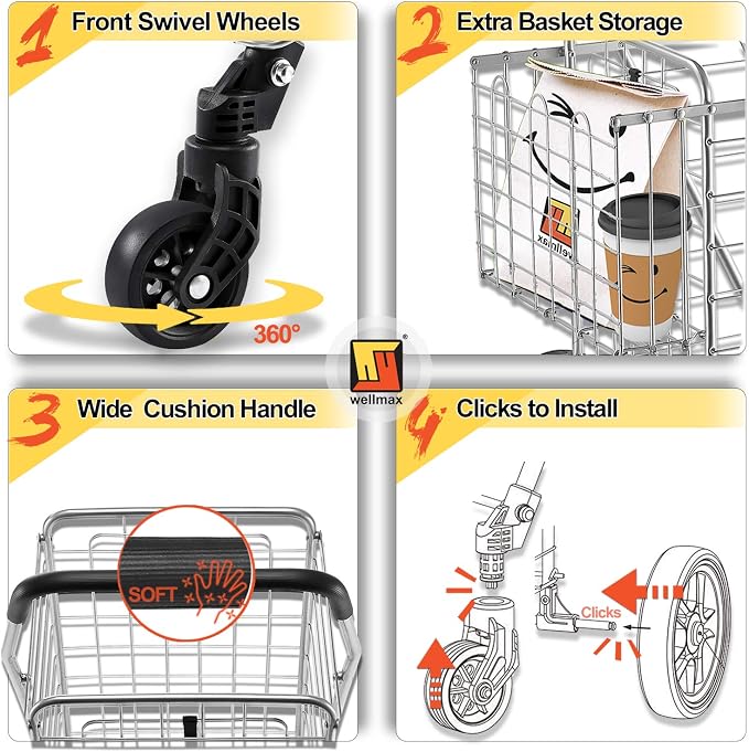 Wellmax Foldable Shopping Cart - Image 5