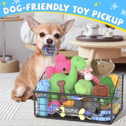 Kaiferty Indestructible Dog Toy basket, Small Toy Box - Image 3