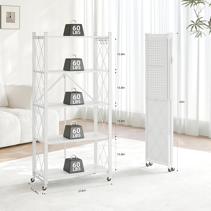 Fenbeli Foldable Shelves with Wheels - Image 3