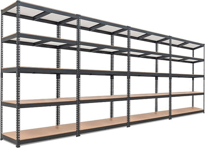 HOMEDANT 5-Tier Laminated Boltless Heavy Duty Metal Shelving Unit Adjustable by TheBestOrganizingSolution