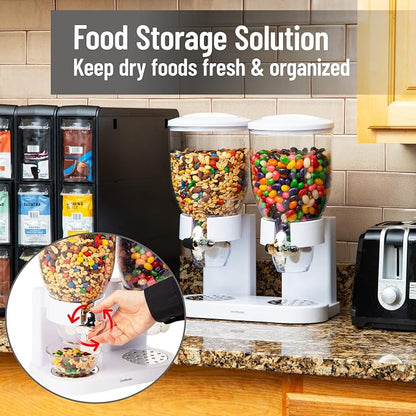 Mind Reader Double Dry Food Dispenser, 2 x 3.5L Countertop Containers - Image 6