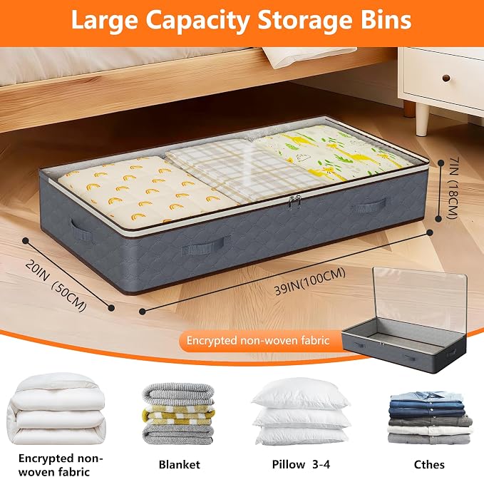 90L Under Bed Storage Containers, - Image 2