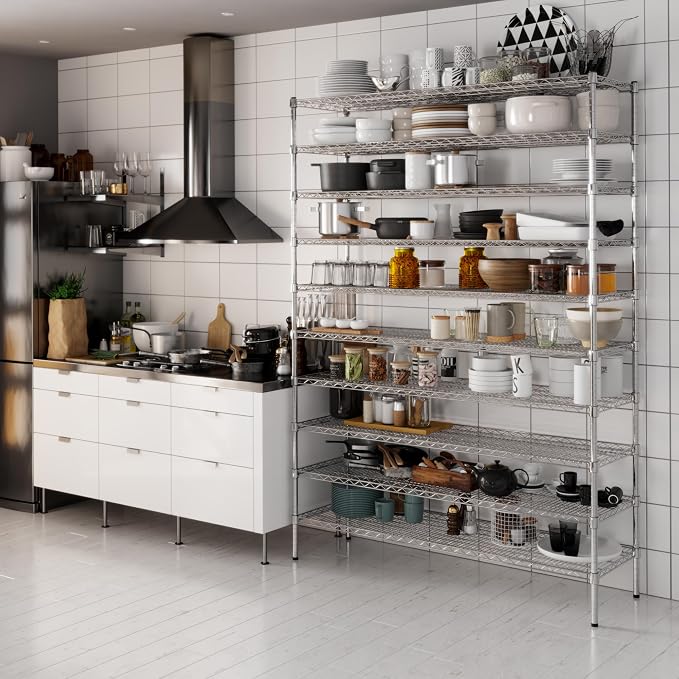 18" Deep x 60" Wide x 86" Height Wire Shelving Kit | 10-Tier | NSF Commercial - Image 6