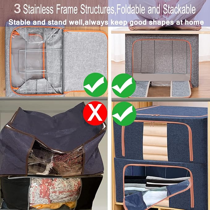 Large Storage Bags, Foldable Storage Bins - Image 3