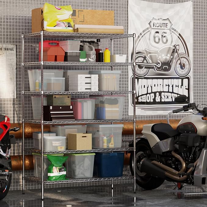 24" Deep x 48" Wide x 74" Height Wire Shelving Kit | 6-Tier | NSF Commercial - Image 6