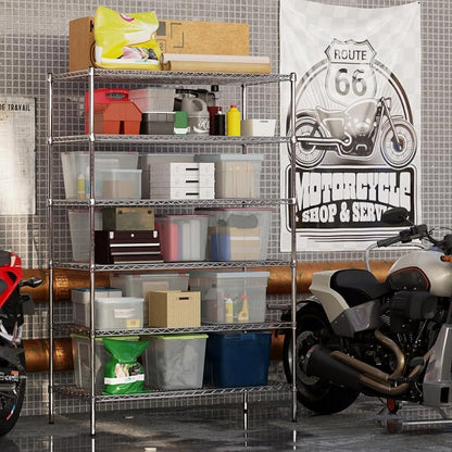 24" Deep x 48" Wide x 74" Height Wire Shelving Kit | 6-Tier | NSF Commercial - Image 6