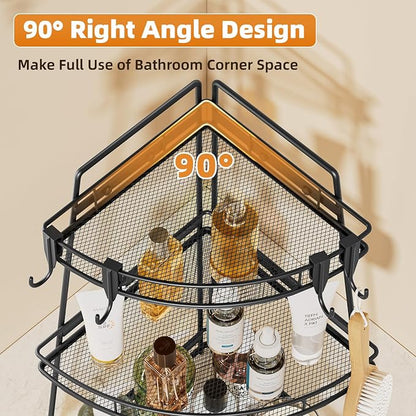 VITVITI 3 Tier Corner Bathroom Counter Organizer, Metal Bathroom Countertop - Image 3