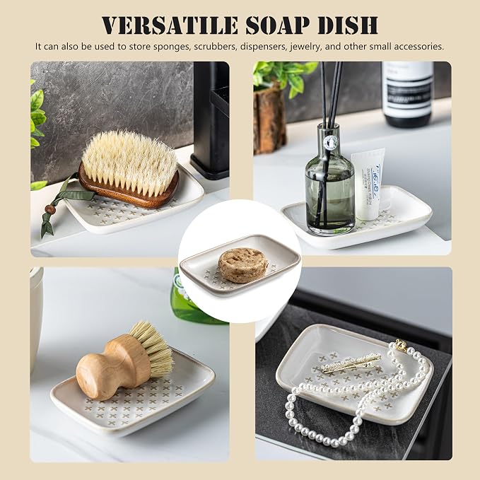 Gomakren Soap Dish, Shower Soap Holder, Christmas Ceramic Soap Dishes - Image 8