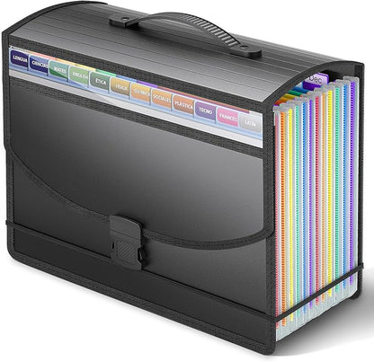 Accordion File Organizer with Handle, 13 Pockets Expanding File Folder by Vanulee