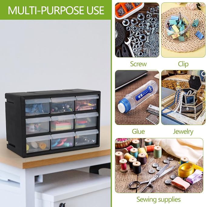 Sadstory 9-Drawer Plastic Drawer Storage Cabinet - Image 5