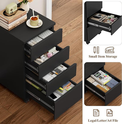 BOTLOG 4-Drawers Chest, Mobile Under Desk Drawer - Image 4