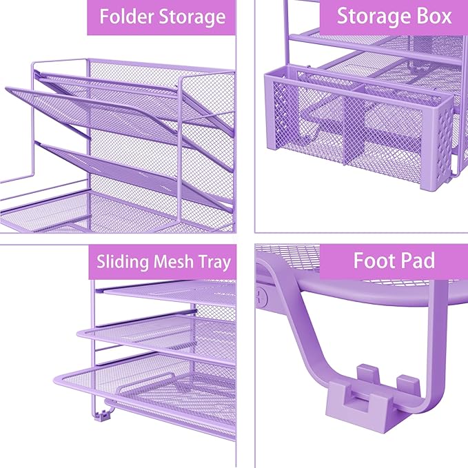 Simple Trending 7 Tier Desk File Organizer, Letter Tray Paper Organizer - Image 4