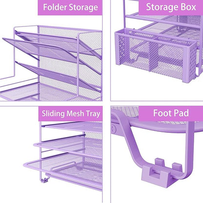 Simple Trending 7 Tier Desk File Organizer, Letter Tray Paper Organizer - Image 4