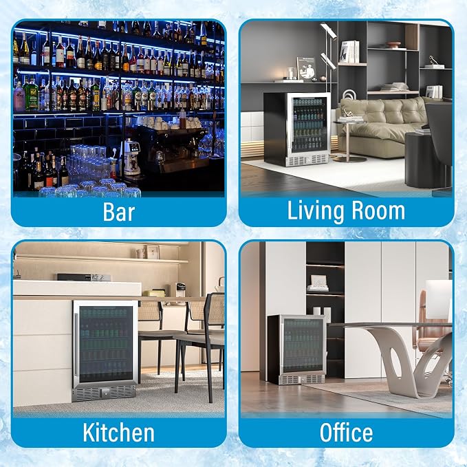 5.3 Cu.Ft Beverage Cooler, 166 Can Capacity, Adjustable Shelves & Glass Door - Image 7