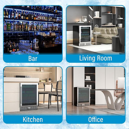 5.3 Cu.Ft Beverage Cooler, 166 Can Capacity, Adjustable Shelves & Glass Door - Image 7