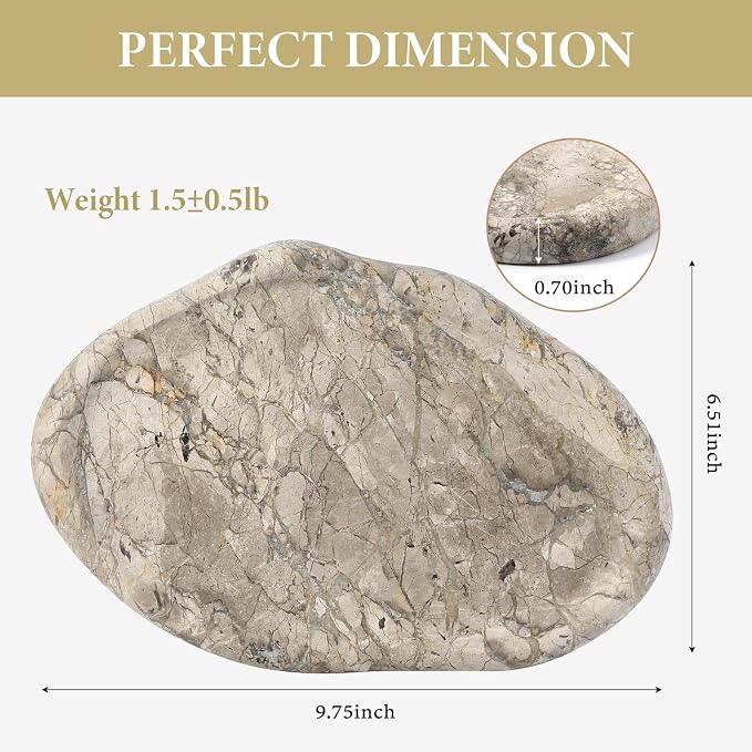 Koville Marble Vanity Tray for Bathroom, Cloud Shape Stone Key Tray | 10" x 7" - Image 3