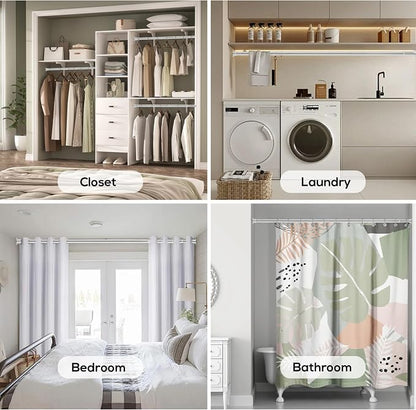 1.3 Inch Diameter Closet Rods for Hanging Clothes 17-51 Inch Adjustable - Image 7