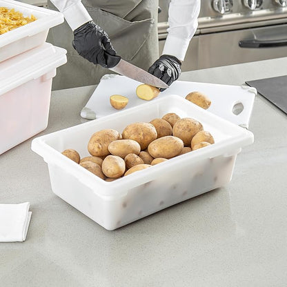 Restaurantware Food Storage Container 1 Pack of 18 x 12 x 6 Inch White Plastic - Image 5