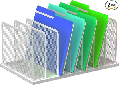 Kuntine.B Desk File Organizer Upright Mesh Desktop Organizer File Sorter Office by KuntineB