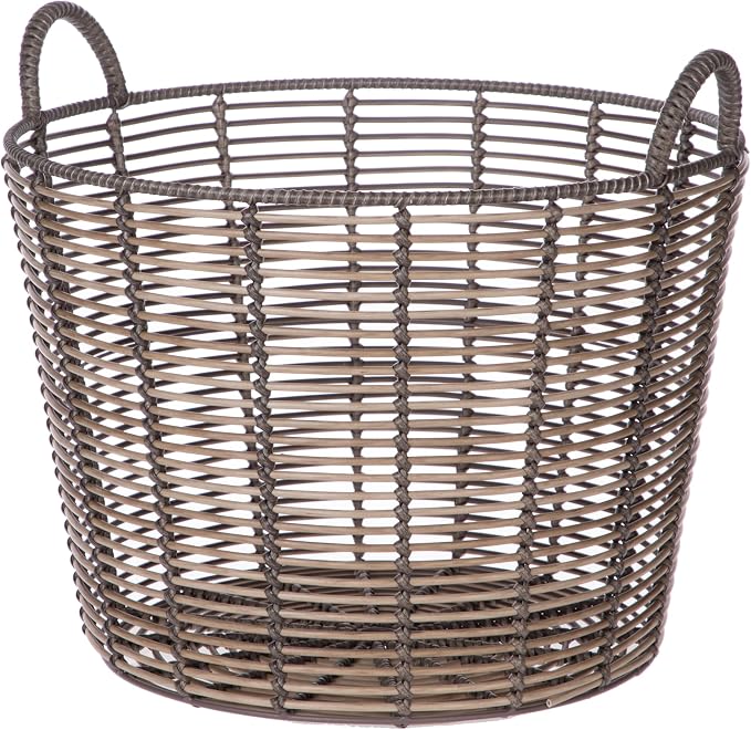 76QT rattan woven basket, withhandle, extra-large storagebasket, suitable - Image 2