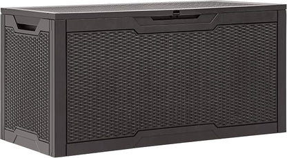 YITAHOME 100 Gallon Outdoor Storage Box, Large Water Resistant Resin Deck Box by YITAHOME