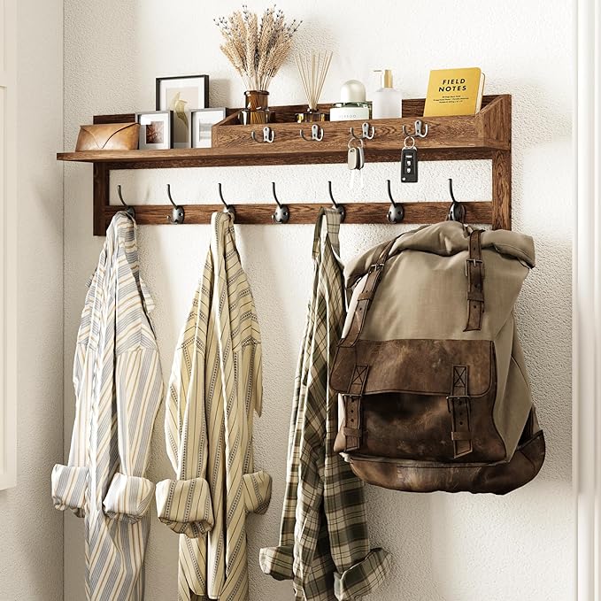 AMBIRD Coat Rack Wall Mount, 35 inch Large Wall Hooks - Image 7
