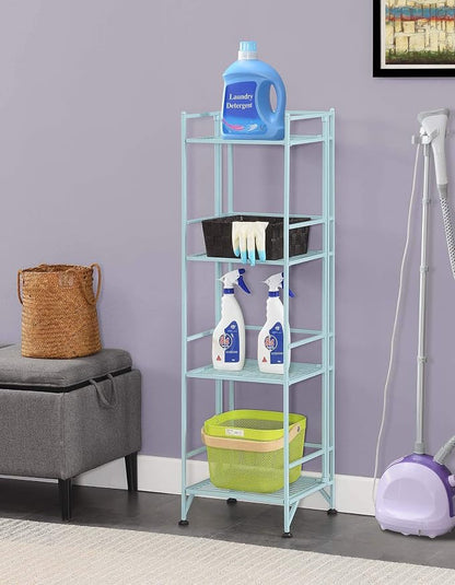 Convenience Concepts Xtra Storage 4-Tier Folding Metal Shelf, 13D x 11.25W x - Image 2