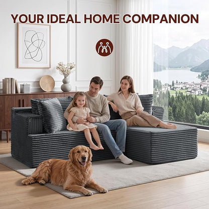 Korser Boneless Couches for Living Room, Cloud Couch Sectional - Image 3