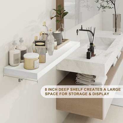 30 Inch Floating Shelves, Rustic Floating Wall Shelves 8 Inch Deep, 30 x 8 - Image 4