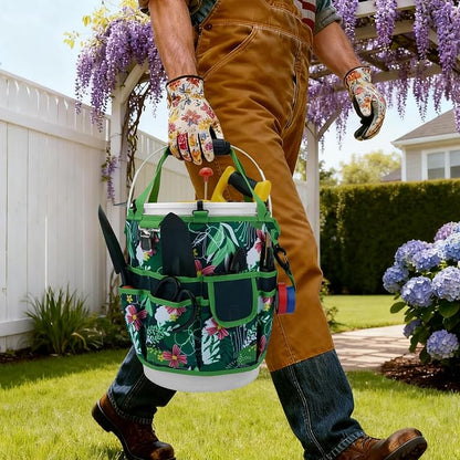 KUNN Bucket Tool Organizer 5 Gallon 18-Pocket Gardening Tool Bag - Image 7