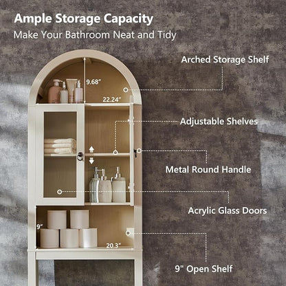 IFGET Arched Over The Toilet Storage Cabinet - Image 4