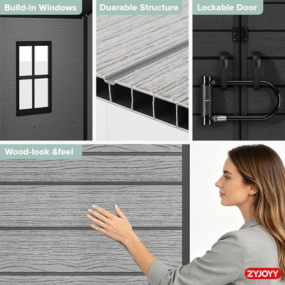 ZYJOYY Outdoor Storage Shed 6x4.4 FT - Image 7