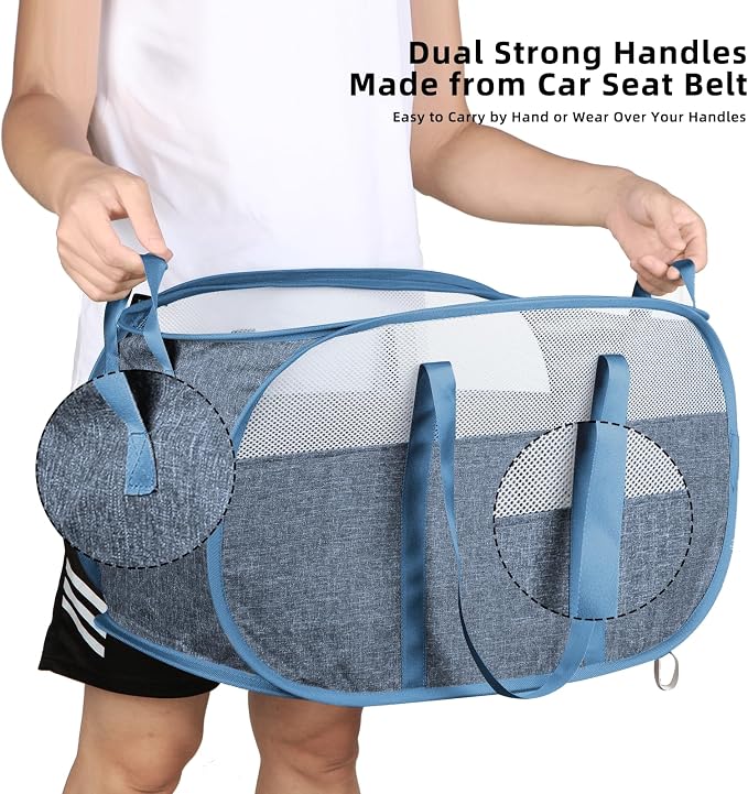 100L Collapsible Laundry Baskets, Tear Proof Pop Up Laundry Hamper - Image 7