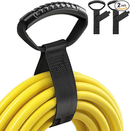 Easy-Carry Extension Cord Storage Straps 14" Black Carrying Strap Heavy Duty by Deluwire