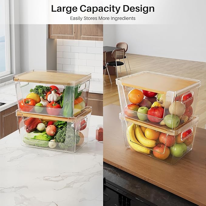 2 Set Pantry Organizer and Stackable Storage Kitchen, Sturdy and Durable - Image 5